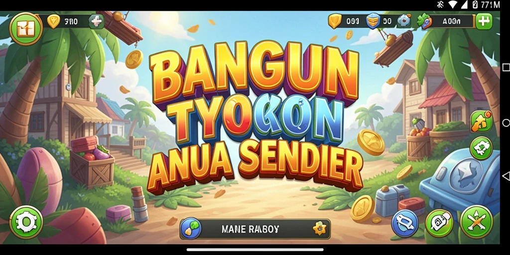 Tampilan gameplay 71H dengan elemen Tycoon yang menarik.
