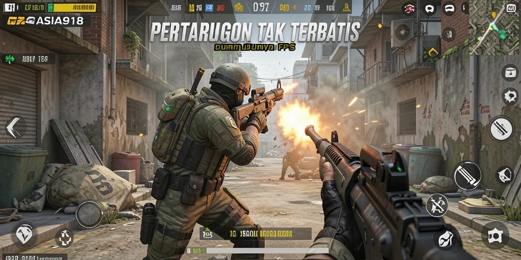 Tampilan gameplay dari <strong>ASIA918</strong> yang menampilkan aksi seru di medan perang.