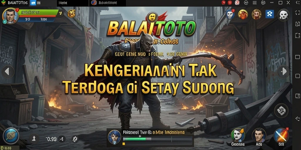 Tampilan gameplay BALAITOTO yang menegangkan dan mencekam di dunia kegelapan.