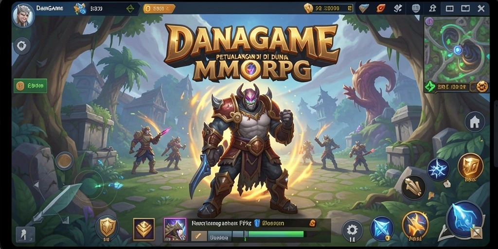 Tampilan gameplay epik dalam DANAGAME yang memukau.