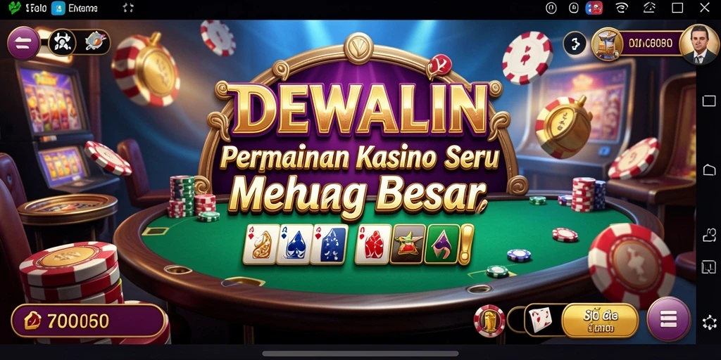 Tampilan menarik dari gameplay kasino DEWALIN yang mendebarkan.