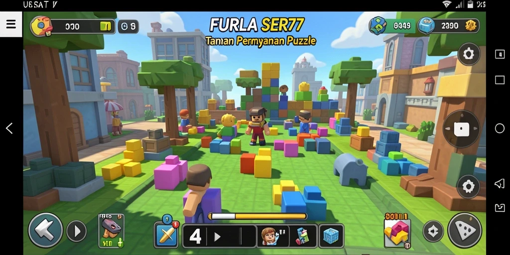 Screenshot FURLA77 menunjukkan gameplay seru dan tantangan puzzle.