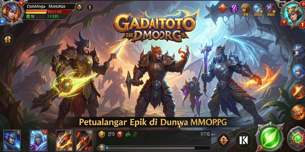 Tampilan gameplay GADAITOTO yang menampilkan petualangan seru di dunia MMORPG.