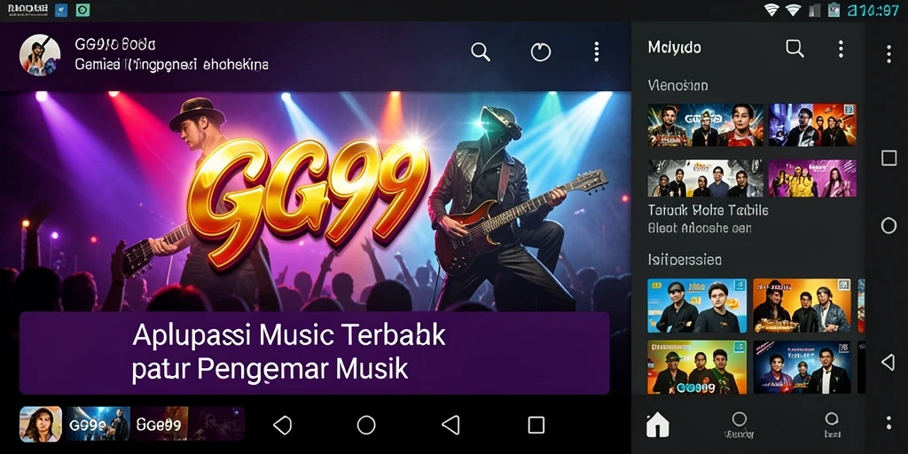 Tampilan gameplay GG99 yang menarik dengan musik interaktif.