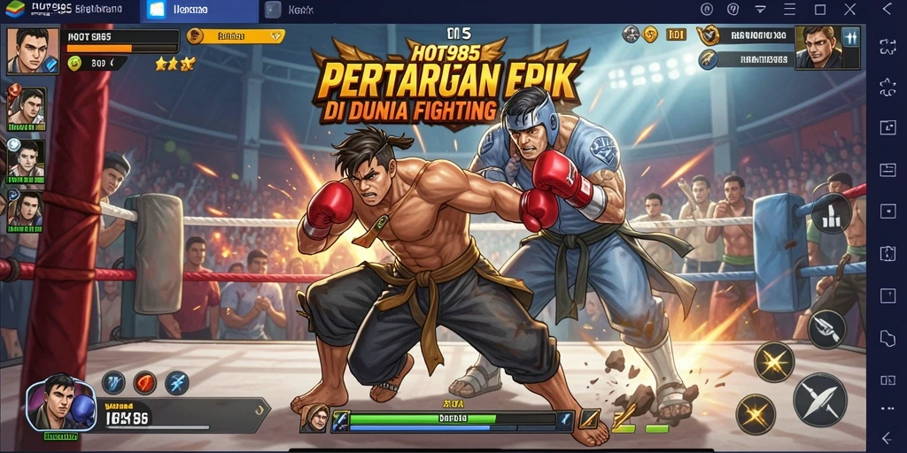 Tangkapan layar HOT985 menampilkan aksi pertarungan yang mendebarkan.