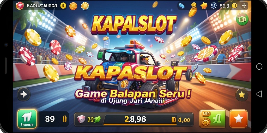 Screenshot KAPALSLOT menampilkan aksi balapan yang mendebarkan di laut.