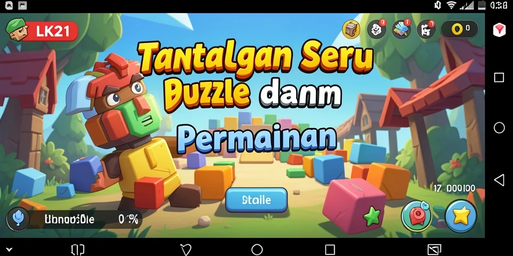 Tampilan gameplay LK21 yang menarik dengan berbagai teka-teki penuh warna.