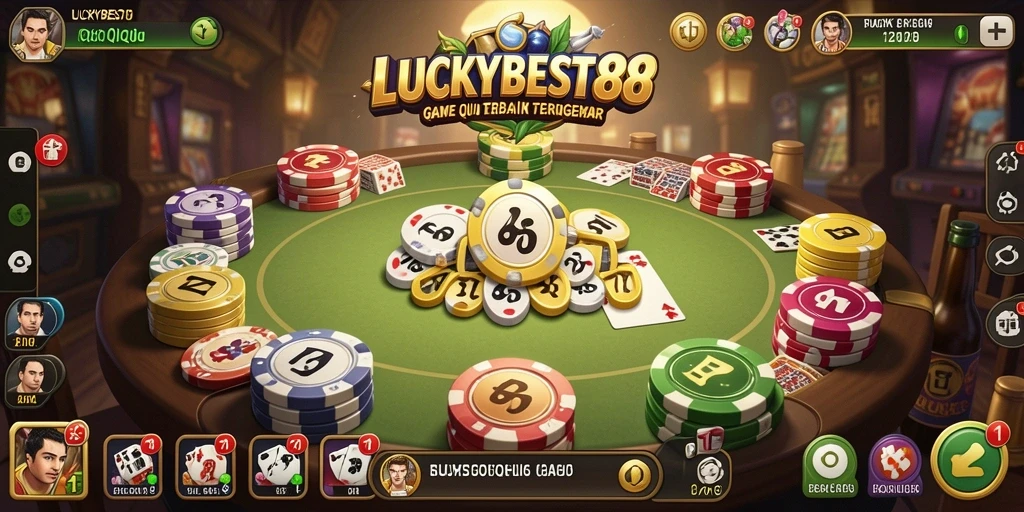 Screenshot gameplay LUCKYBEST88 yang menampilkan sesi permainan QiuQiu yang seru.