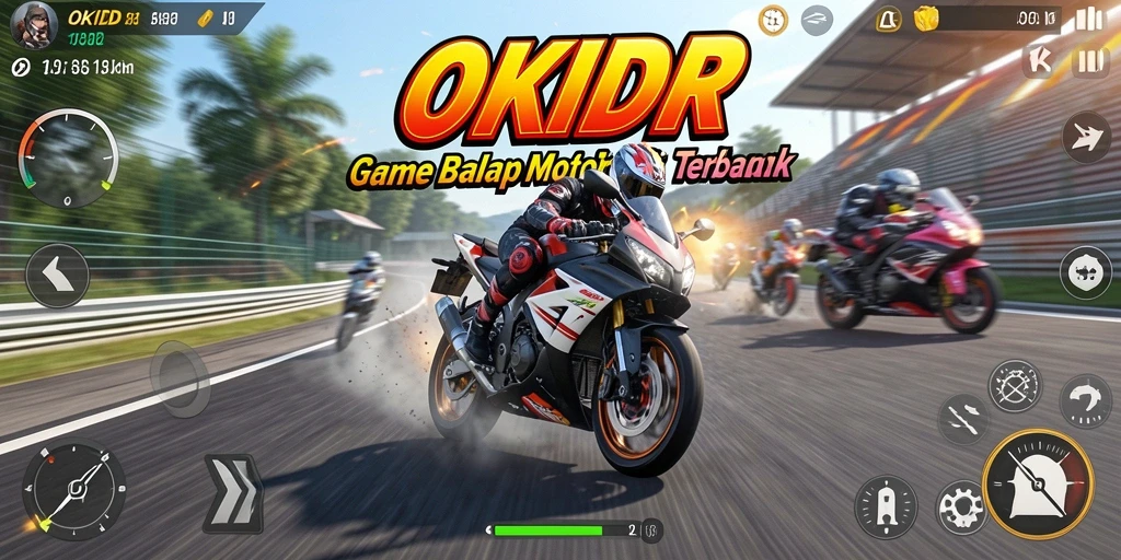 Gameplay seru di balap motor dengan grafik menawan.