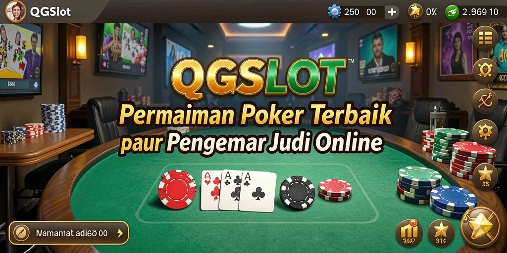 Tampilan menarik gameplay Poker di QQSLOT dengan pemain aktif.