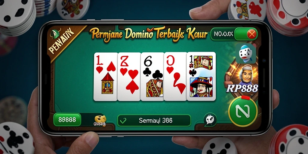 Tampilan gameplay menarik dari RP888 saat bermain Domino.