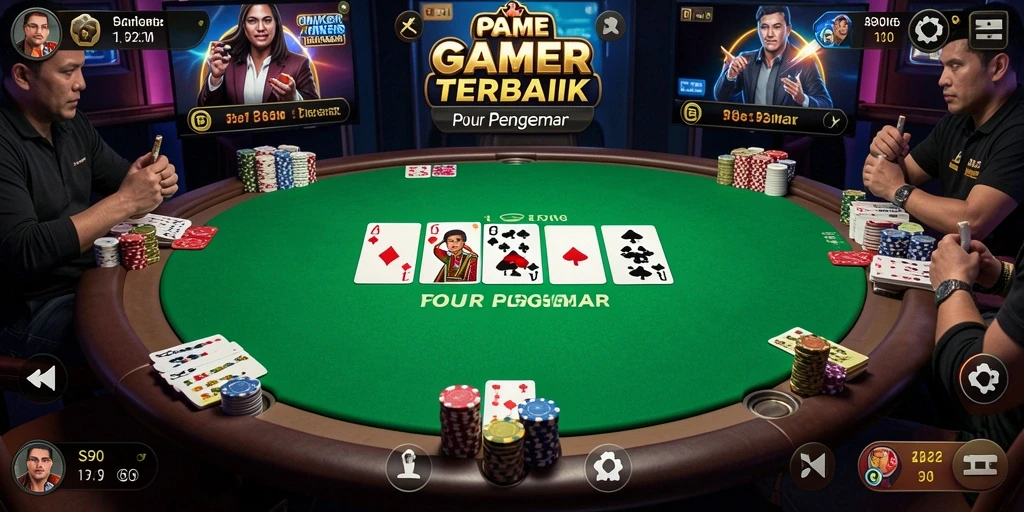 Screenshot S80 menampilkan gameplay poker yang penuh aksi dan menegangkan.