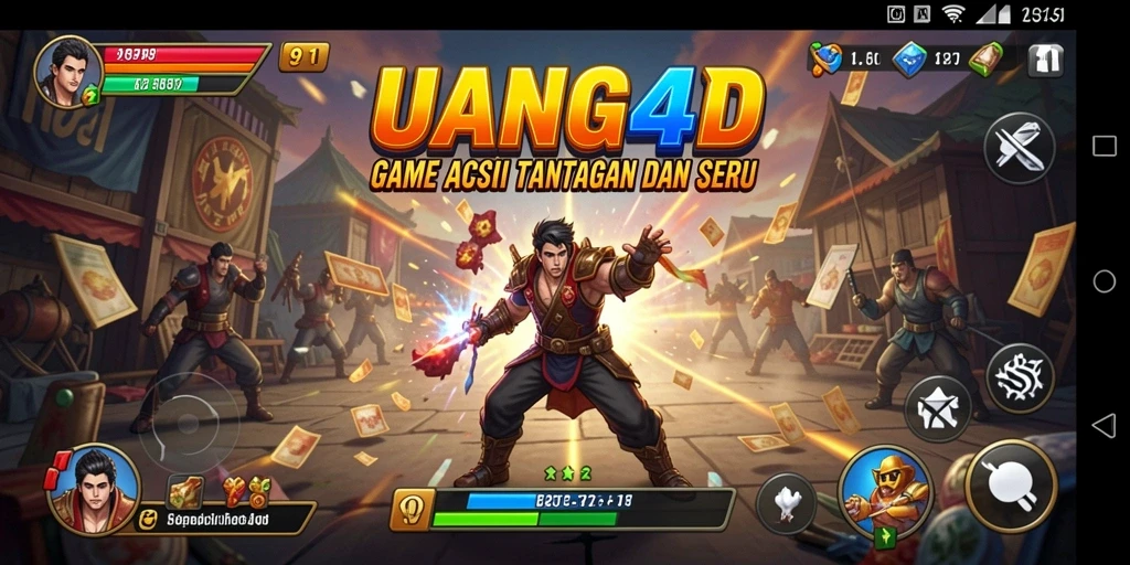 Tampilan gameplay UANG4D dengan aksi yang mendebarkan.