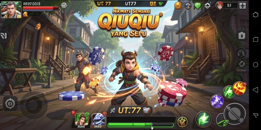 Tampilan gameplay seru UT77 dalam QiuQiu.